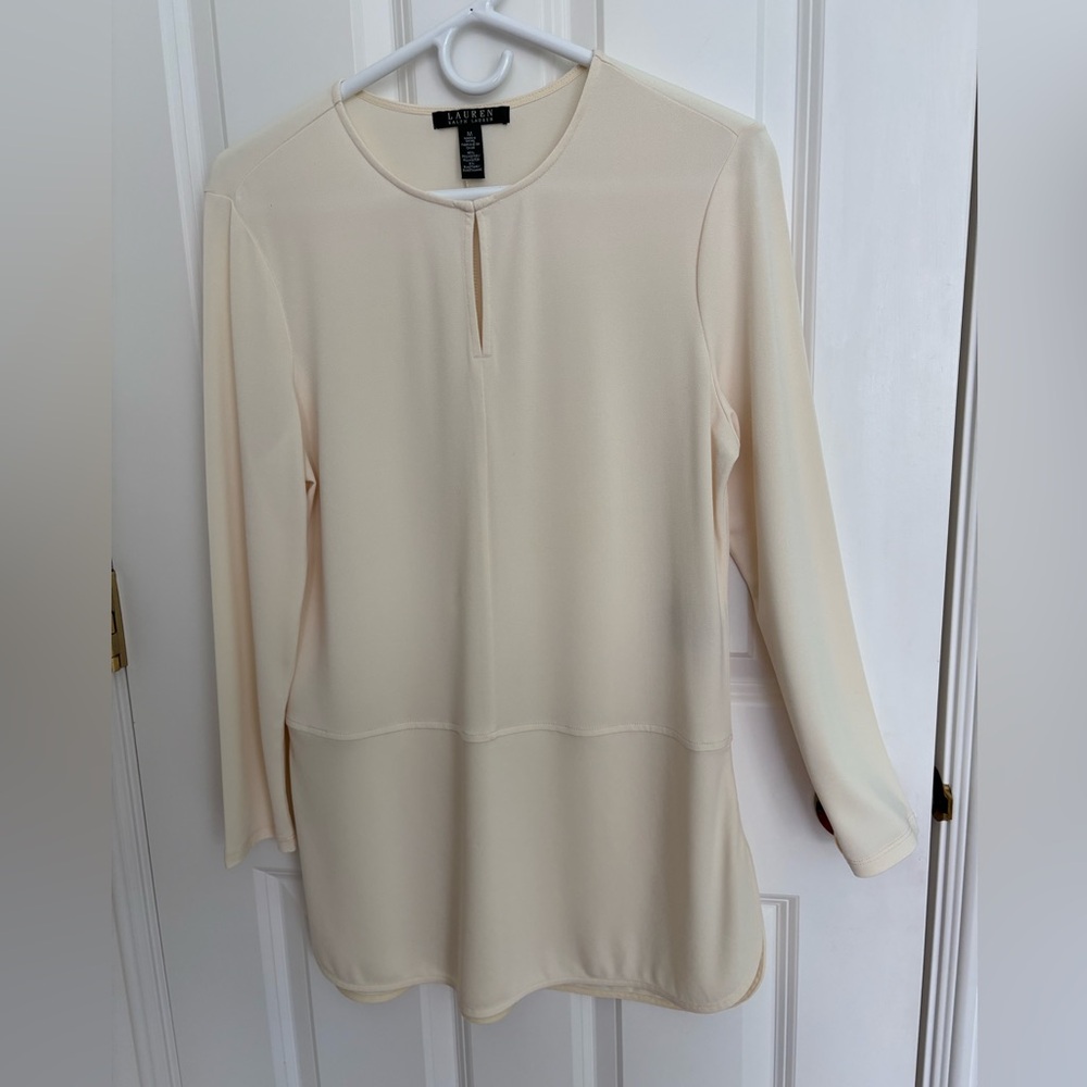 Lauren Ralph Lauren Cream Long Sleeve Top